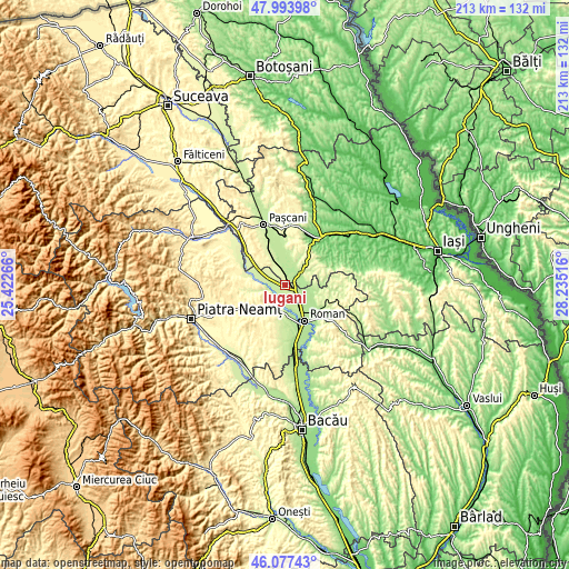 Topographic map of Iugani