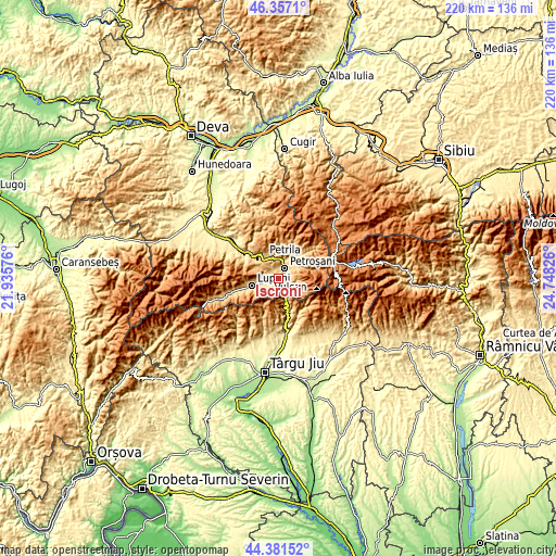 Topographic map of Iscroni