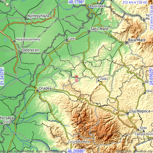 Topographic map of Ip