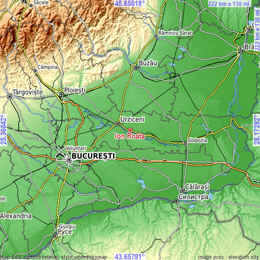 Topographic map of Ion Roată