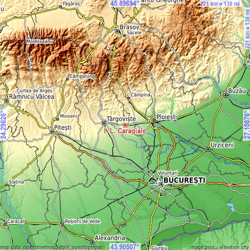 Topographic map of I. L. Caragiale