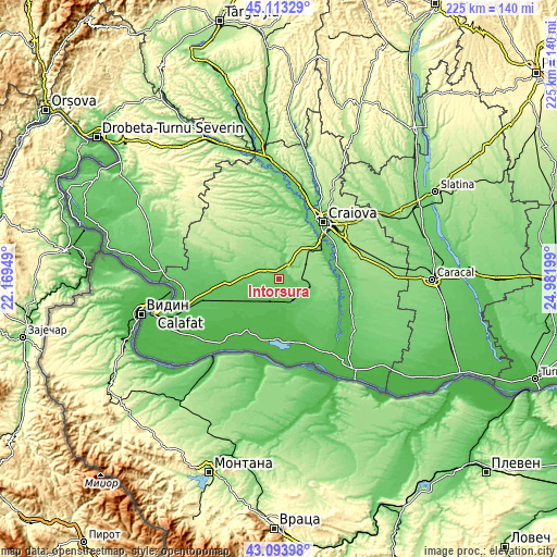 Topographic map of Întorsura