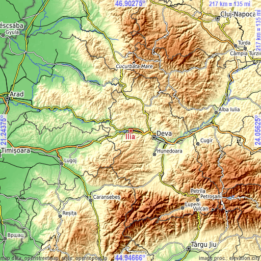 Topographic map of Ilia