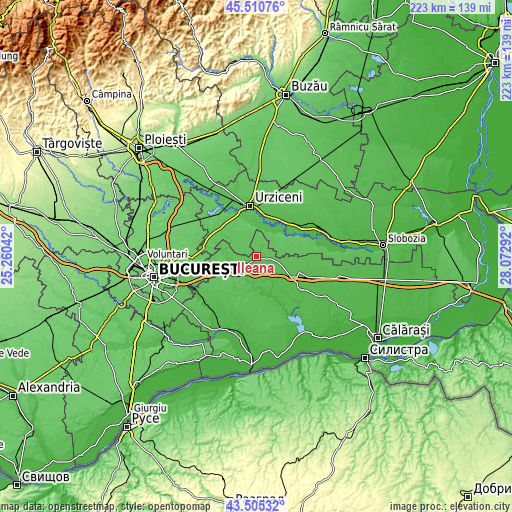 Topographic map of Ileana