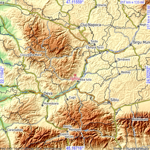 Topographic map of Ighiu