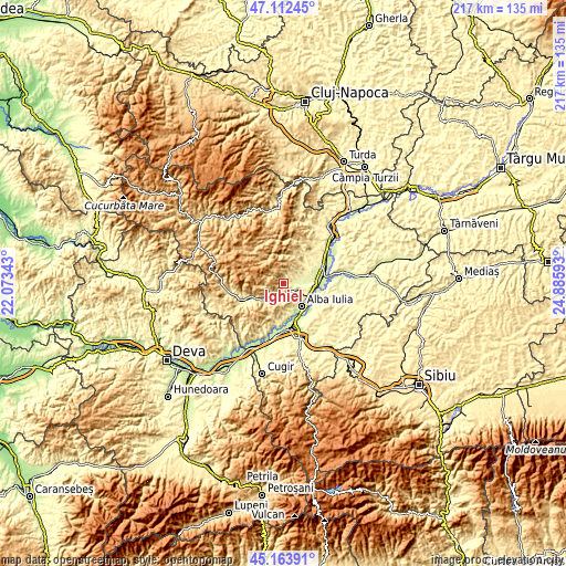 Topographic map of Ighiel
