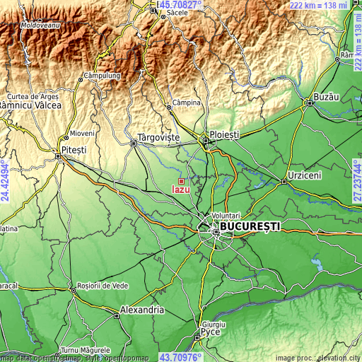 Topographic map of Iazu