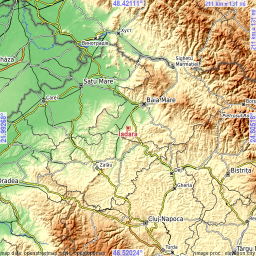 Topographic map of Iadăra