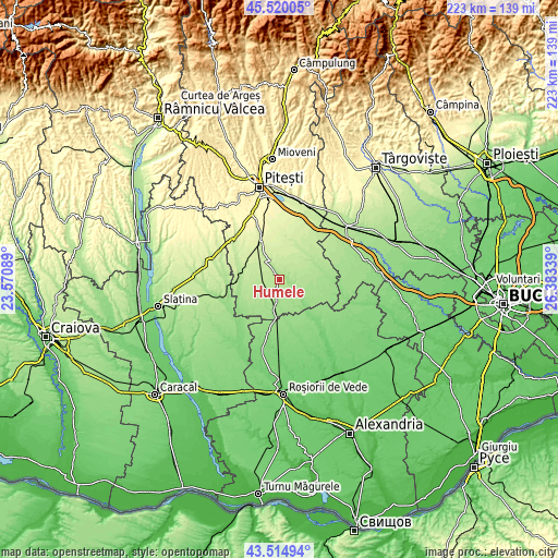 Topographic map of Humele