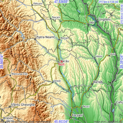 Topographic map of Holt