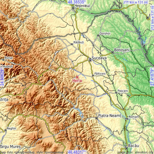 Topographic map of Herla