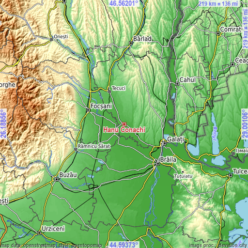 Topographic map of Hanu Conachi