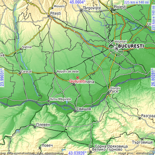 Topographic map of Guruieni