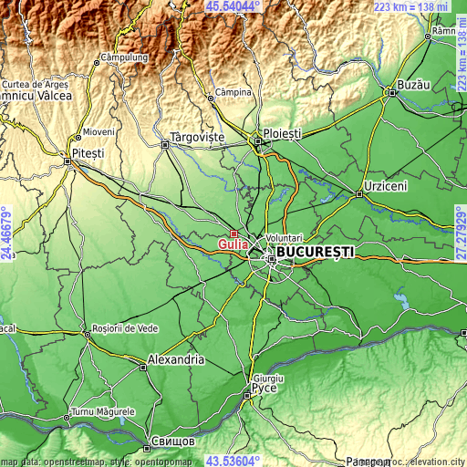 Topographic map of Gulia