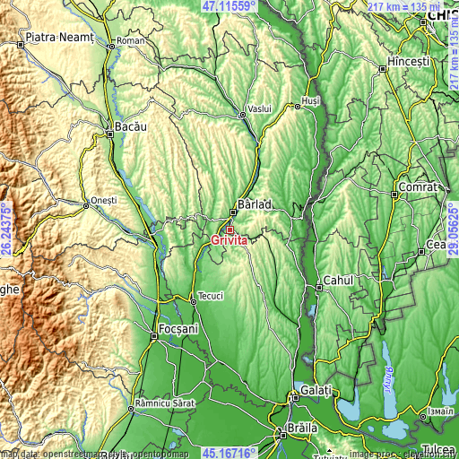 Topographic map of Griviţa
