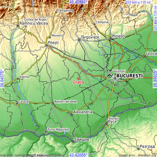 Topographic map of Gratia