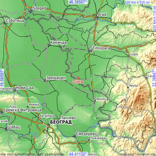 Topographic map of Giera