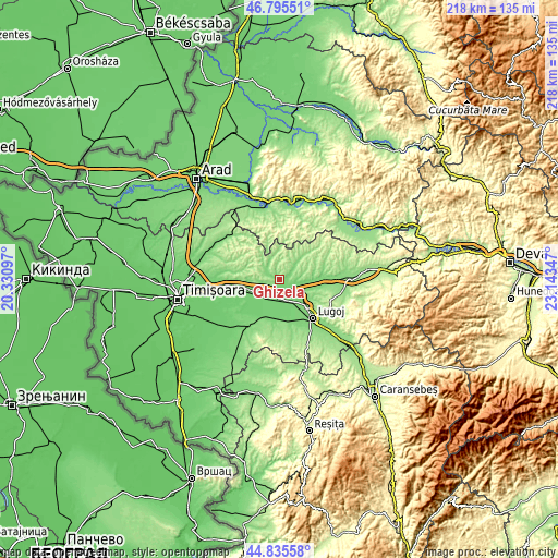 Topographic map of Ghizela