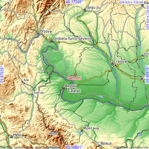 Topographic map of Gemeni