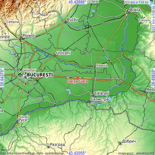 Topographic map of Dâlga-Gară