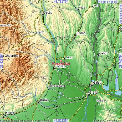 Topographic map of Furcenii Noi