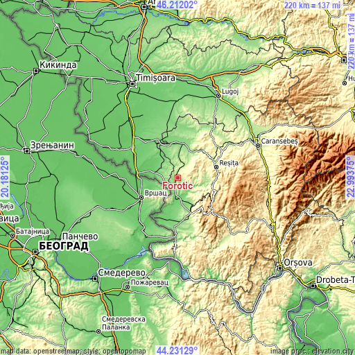 Topographic map of Forotic