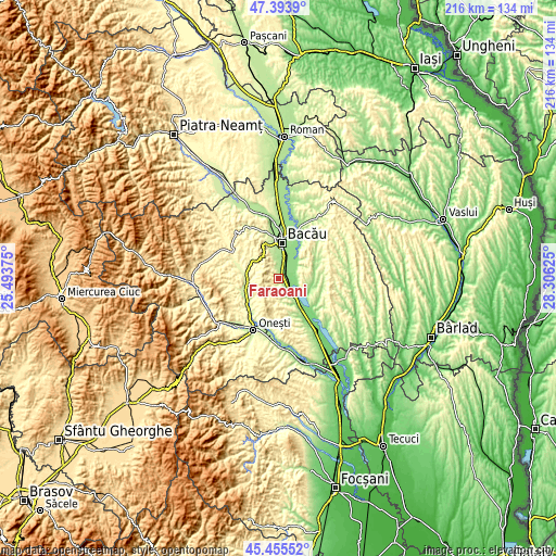 Topographic map of Faraoaní