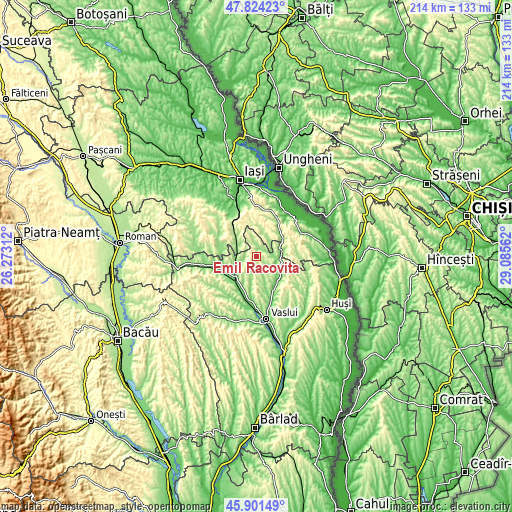 Topographic map of Emil Racoviță