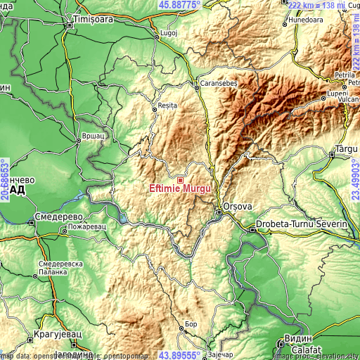 Topographic map of Eftimie Murgu