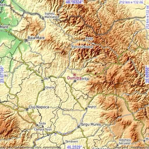 Topographic map of Dumitra