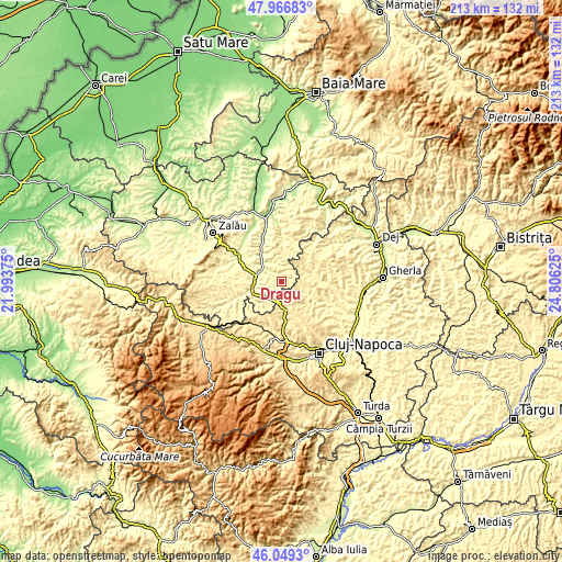 Topographic map of Dragu