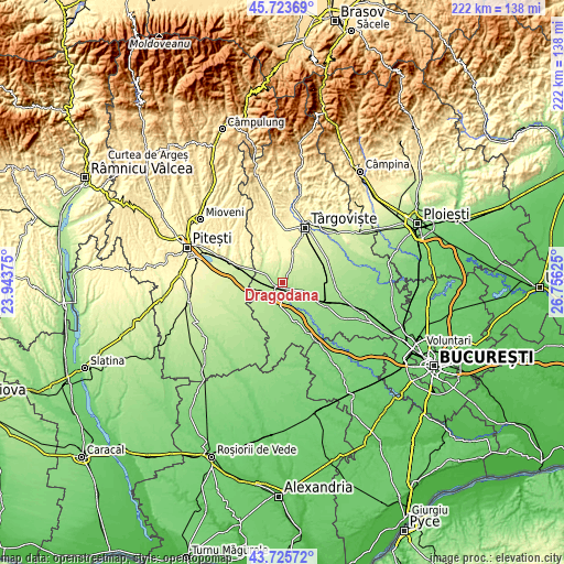 Topographic map of Dragodana