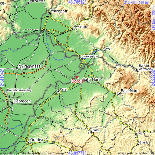 Topographic map of Dorolţ