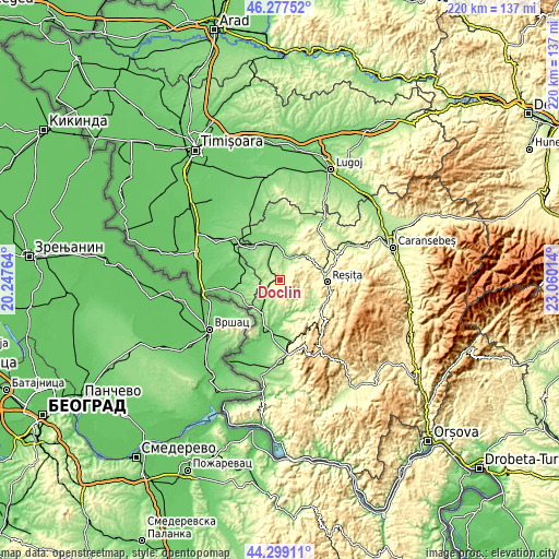 Topographic map of Doclin