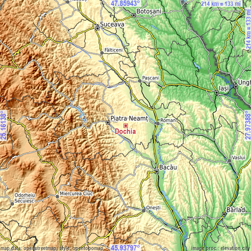 Topographic map of Dochia