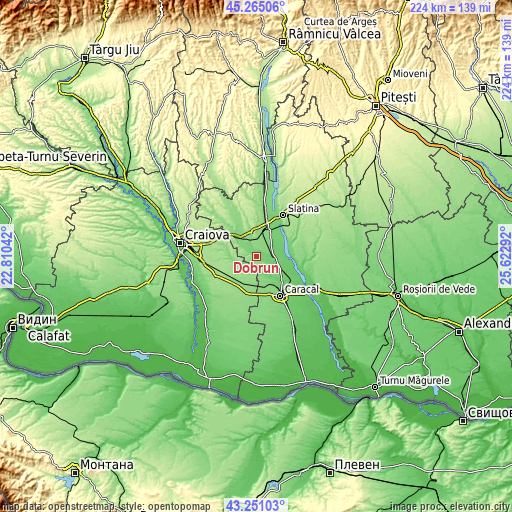 Topographic map of Dobrun