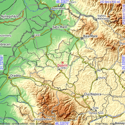 Topographic map of Dobrin