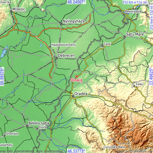 Topographic map of Diosig