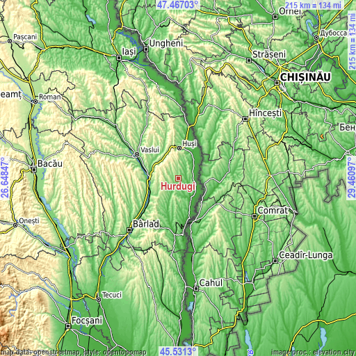 Topographic map of Hurdugi