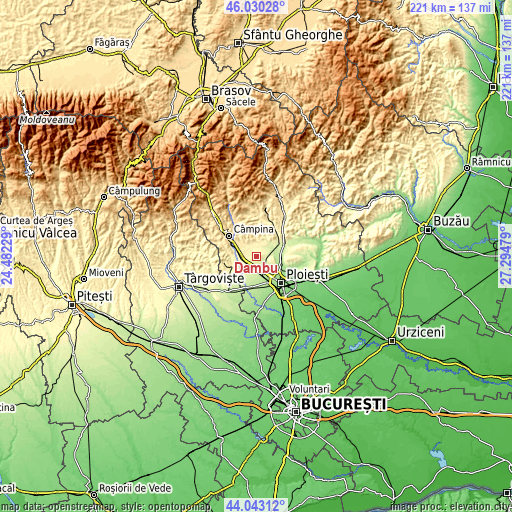 Topographic map of Dâmbu