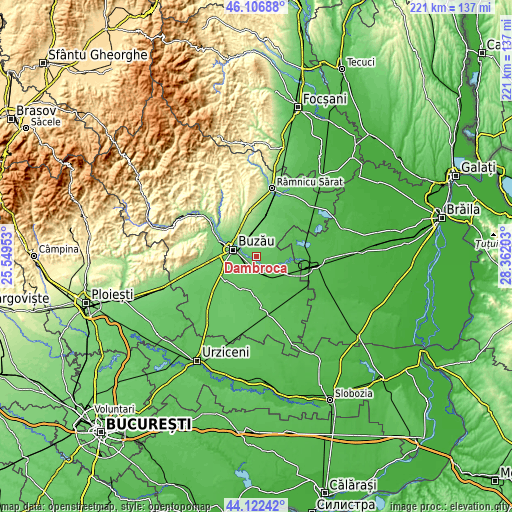 Topographic map of Dâmbroca