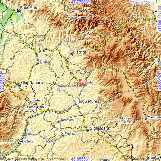 Topographic map of Dedrad