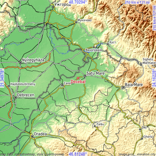 Topographic map of Decebal