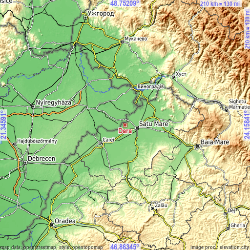 Topographic map of Dara