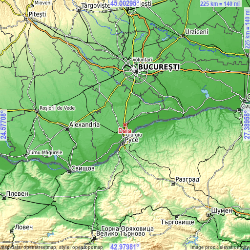 Topographic map of Daia