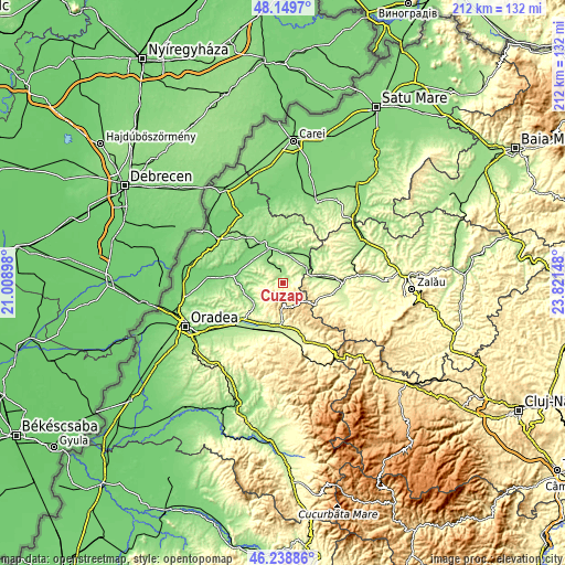 Topographic map of Cuzap