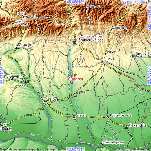 Topographic map of Cungrea