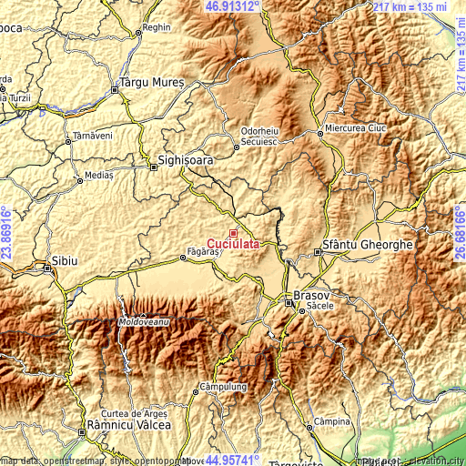 Topographic map of Cuciulata