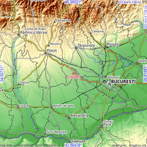 Topographic map of Croitori