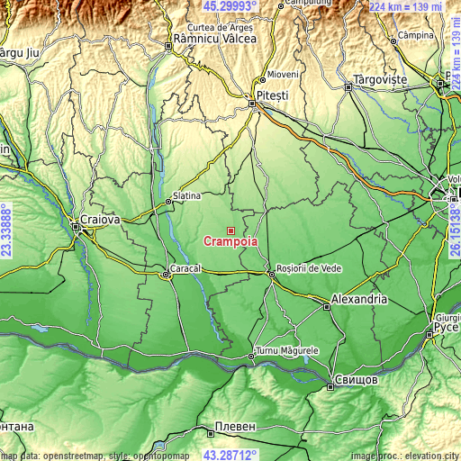 Topographic map of Crâmpoia